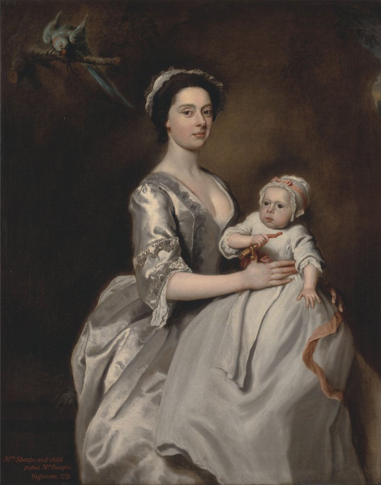Mrs. Sharpe und ihr Kind von Joseph Highmore