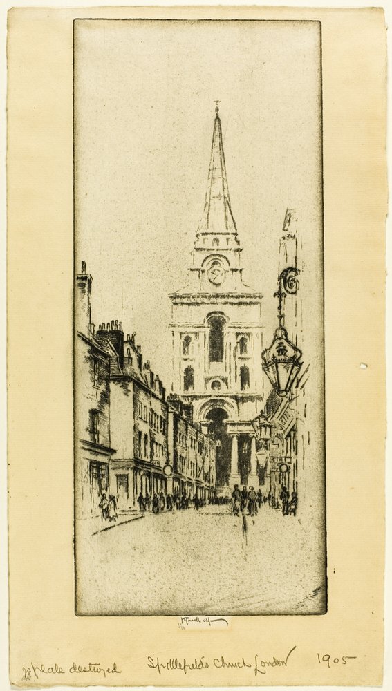 Spitalfields Kirche von Joseph Pennell