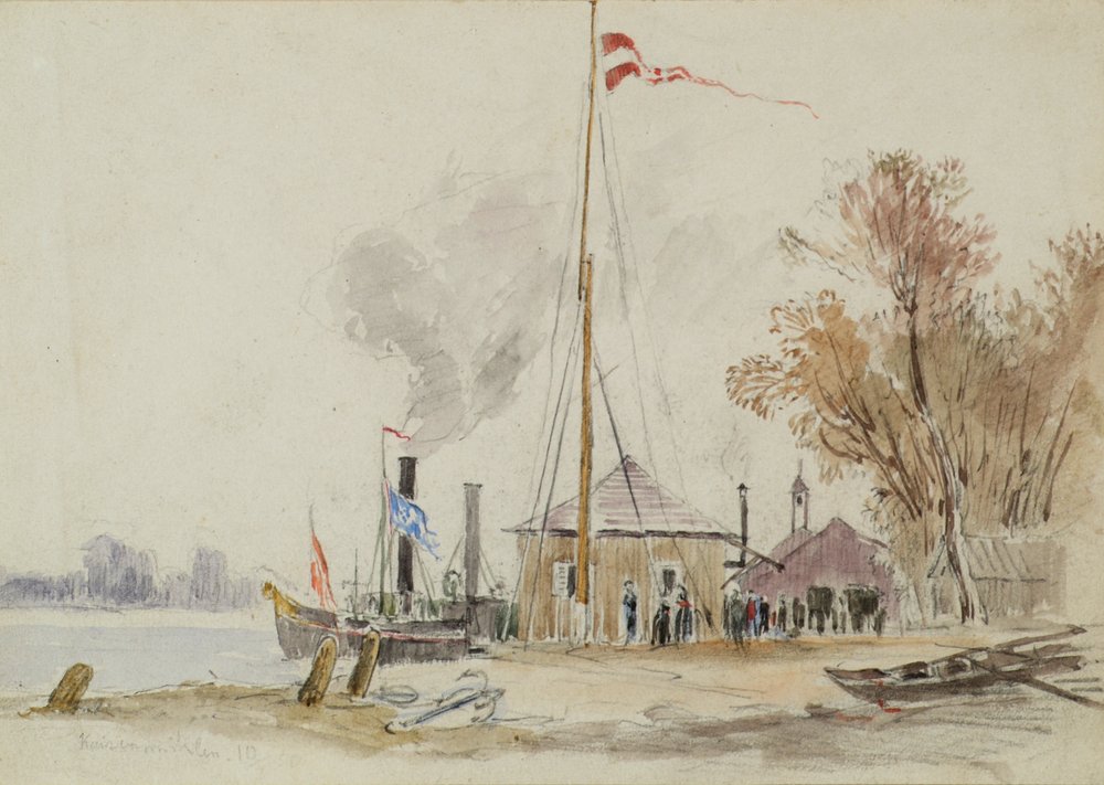 Bei den Kaisermühlen in Wien von Joseph Werner