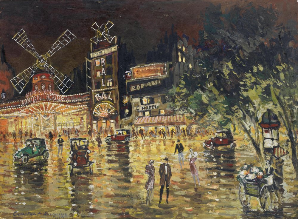 Le Moulin Rouge. Maße: 40,5 x 55,6 cm. Privatsammlung von Konstantin Alekseevich Korovin