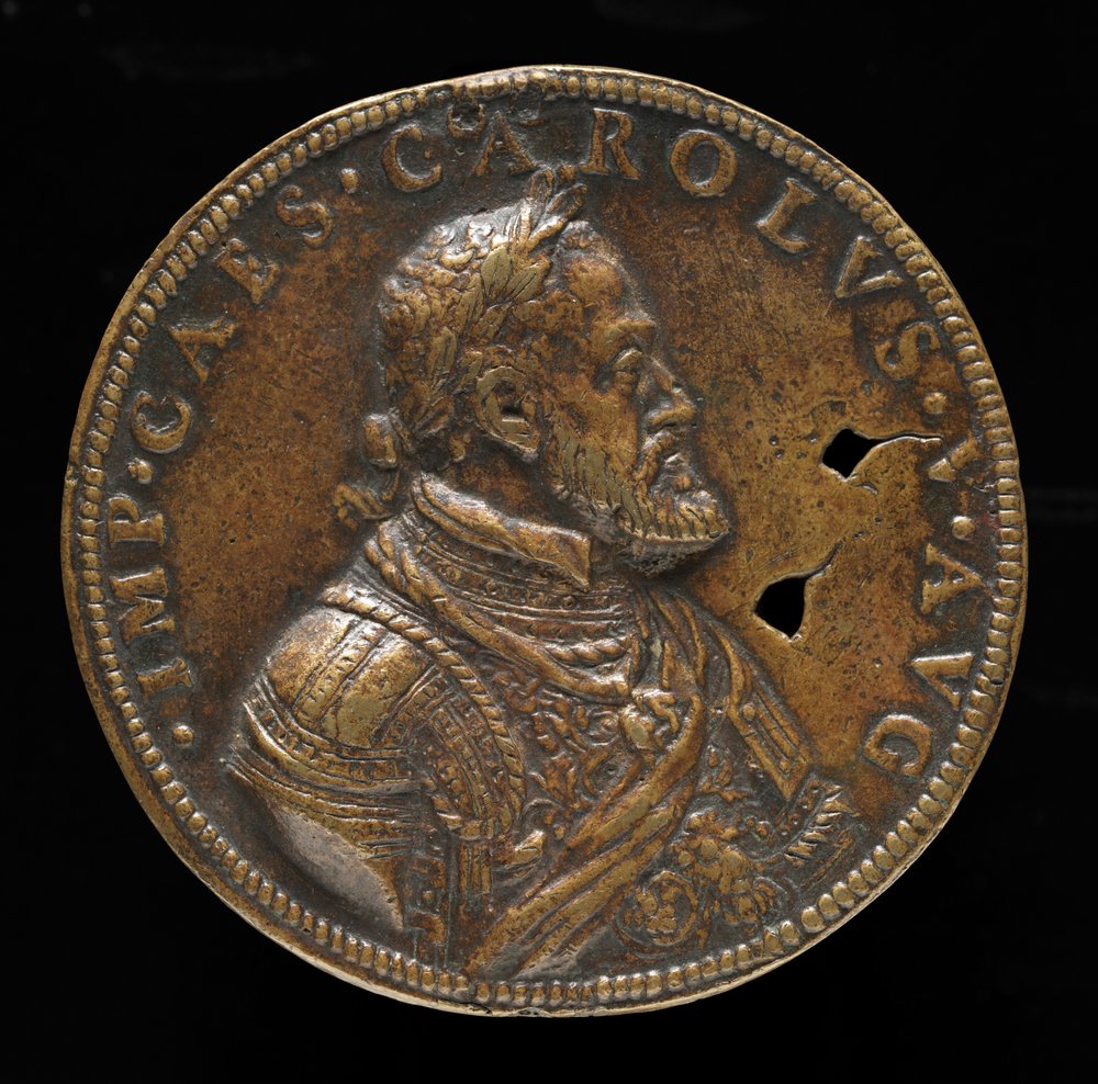 Karl V., 1500-1558, König von Spanien 1516-1556, Heiliger Römischer Kaiser 1519 [Vorderseite], 1547 oder später von Leone Leoni
