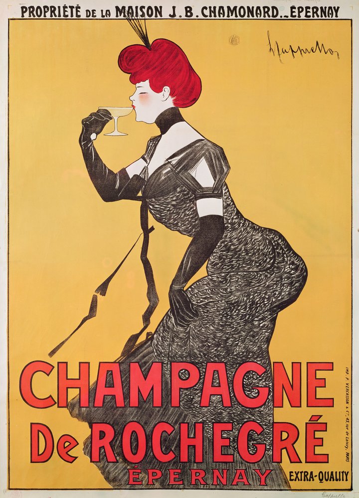 Plakatwerbung für Champagne de Rochegre von Leonetto Cappiello