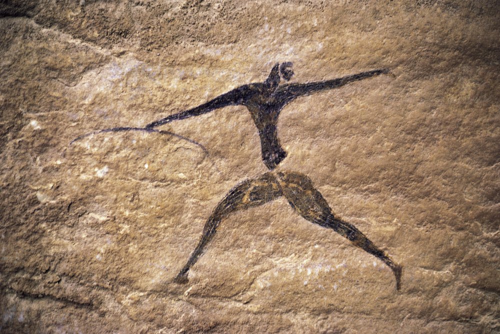 Bogenschütze, Höhlenmalerei, Tassili n