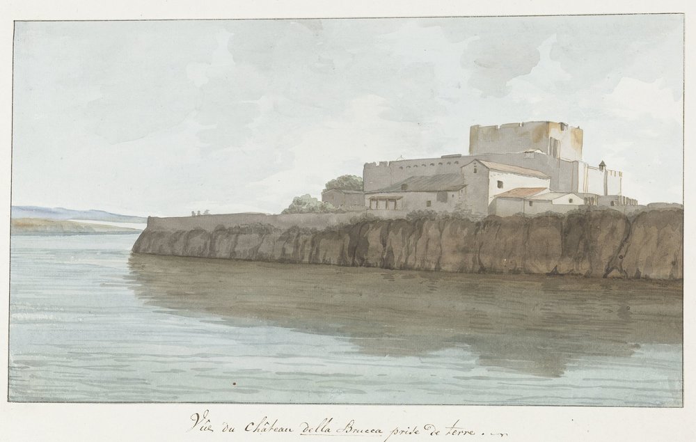 Ansicht der Burg von Brucoli, 