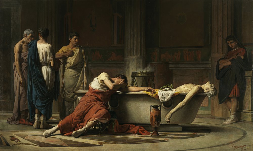 Der Tod Senecas, 1871 von Manuel Domínguez Sánchez