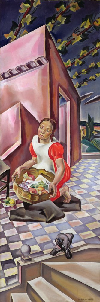 Junges Mädchen mit einem Obstkorb, vor 1922 von Maria Blanchard