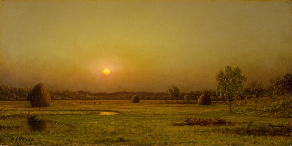Sonnenuntergang über den Marschen, Newburyport, Massachusetts von Martin Johnson Heade