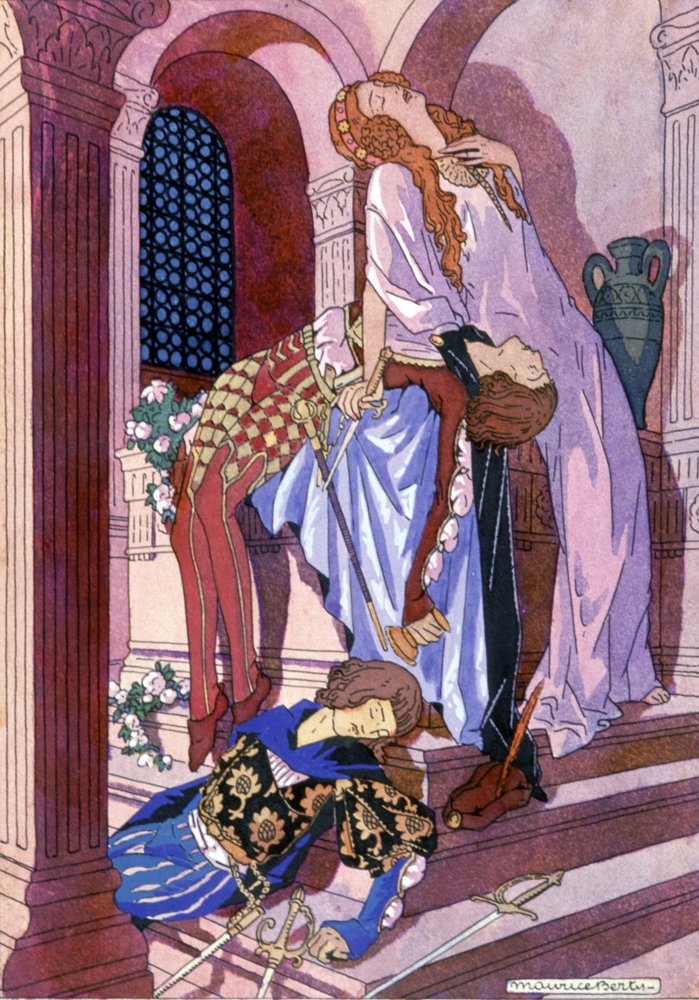 Der Tod von Romeo und Julia (Illustration) von Maurice Berty
