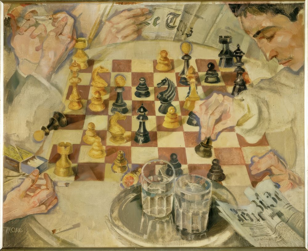 Die Schachspieler von Max Oppenheimer