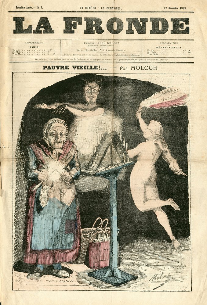 Cover von „La Fronde (1869-1870)“, Nummer 7, Satirique en Couleurs von Moloch