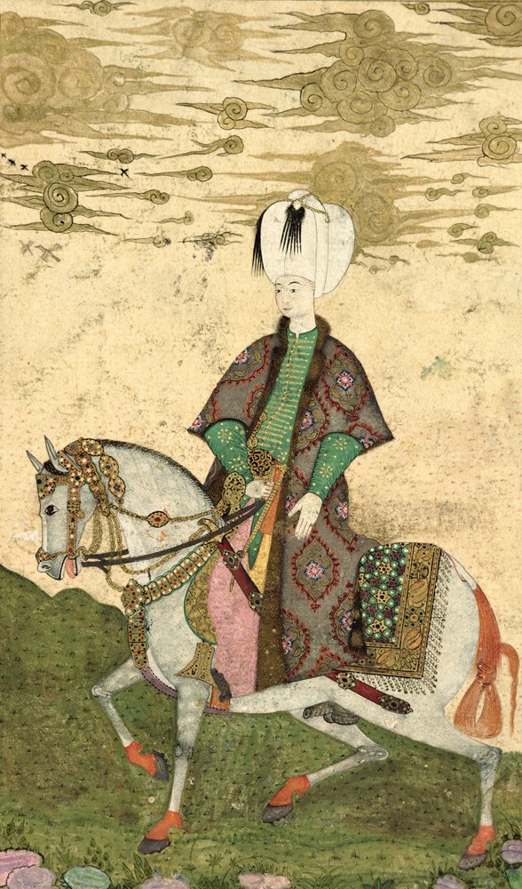 Reiterporträt von Sultan Osman II (1603-22) 1618 von Nakshi