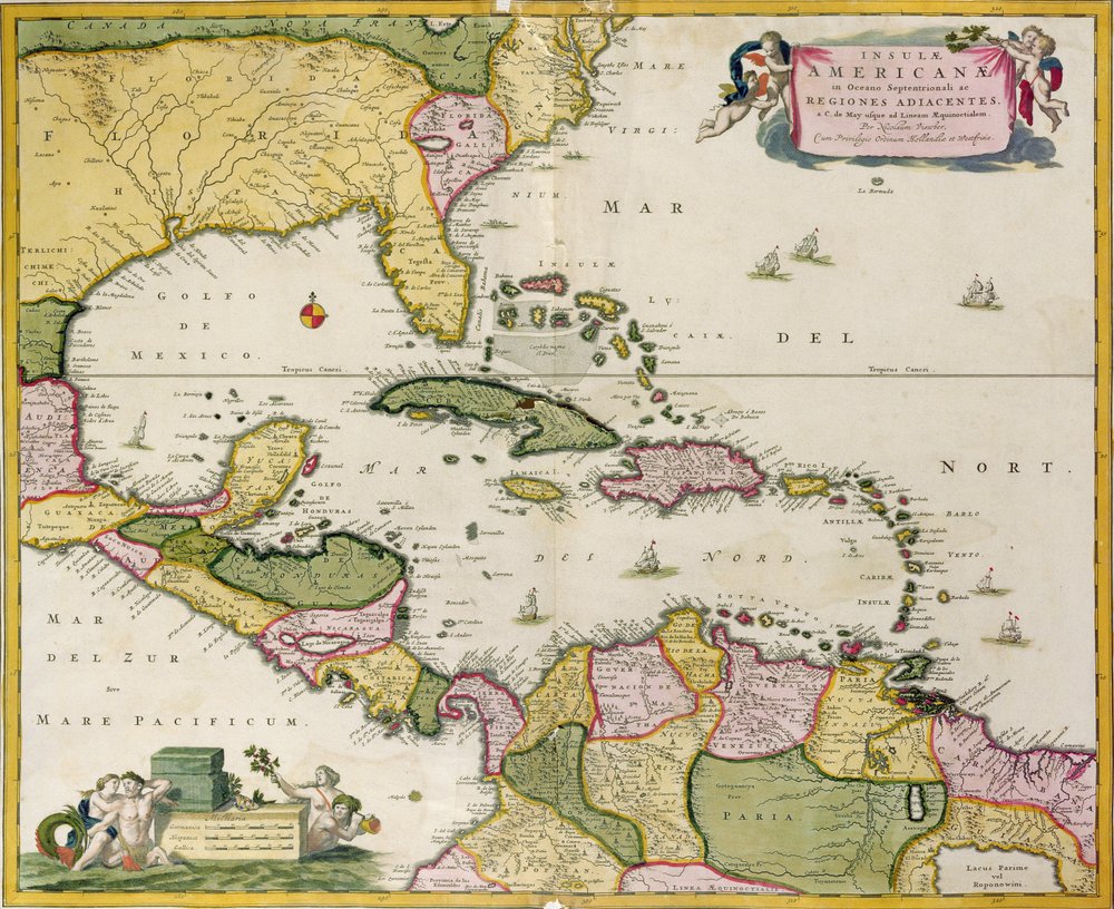 Karte von Mittelamerika von Netherlandish School