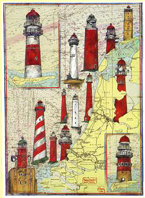 Leuchtturmküste Niederlande von Ole West