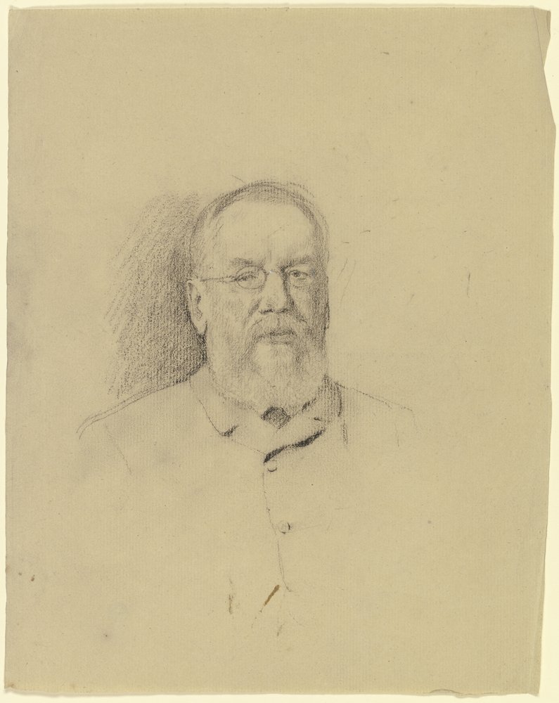Bildnis eines älteren Mannes mit Brille von Otto Scholderer