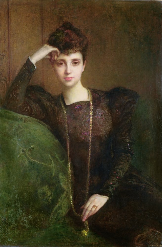 Porträt einer jungen Frau, um 1900 von Pascal Adolphe Jean Dagnan-Bouveret