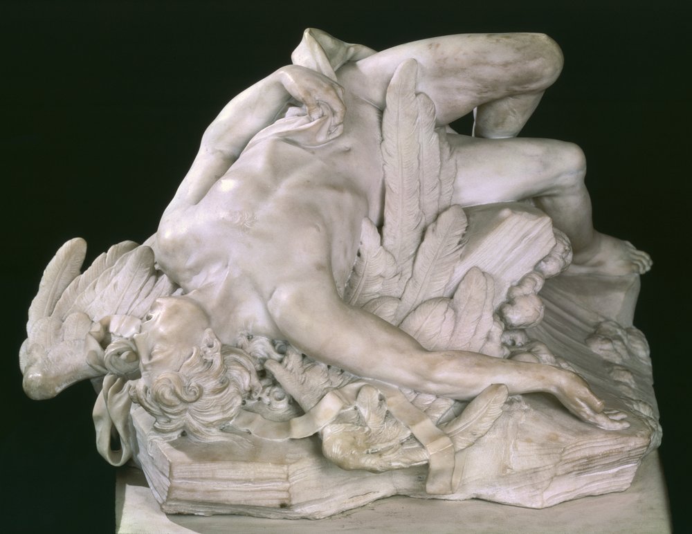 Der Sturz des Ikarus, 1743 von Paul Ambroise Slodtz