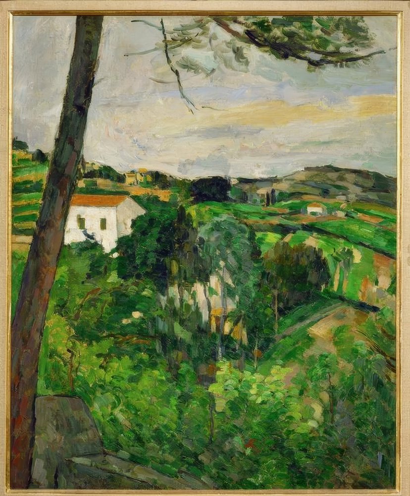 Le Pin à l’Estaque (Paysage au toit rouge) von Paul Cézanne