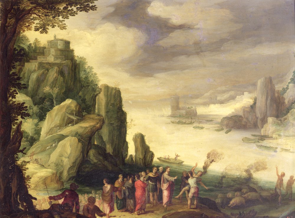 Christus treibt die Teufel aus von Paul Bril: Kunstdruck