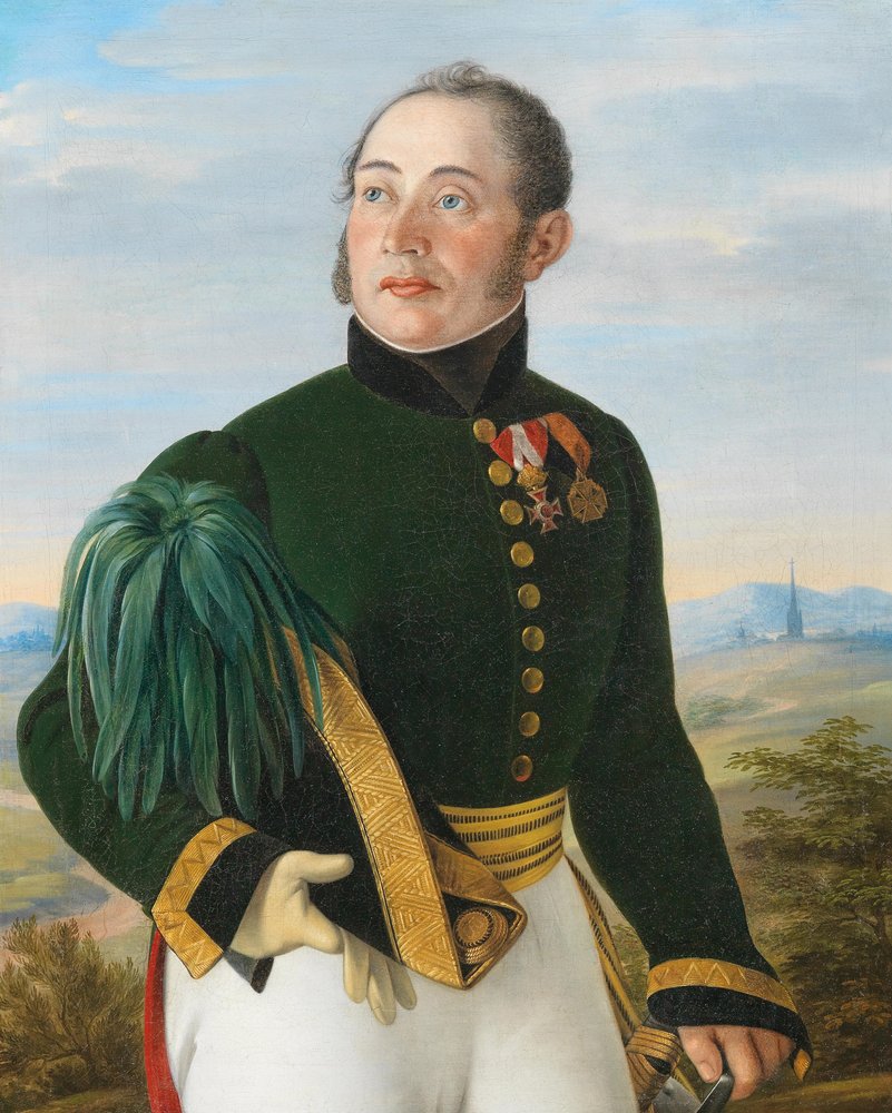 Porträt von Feldmarschallleutnant Friedrich von Spannoghe 1782-1850, 1830 von Philipp Stöhr