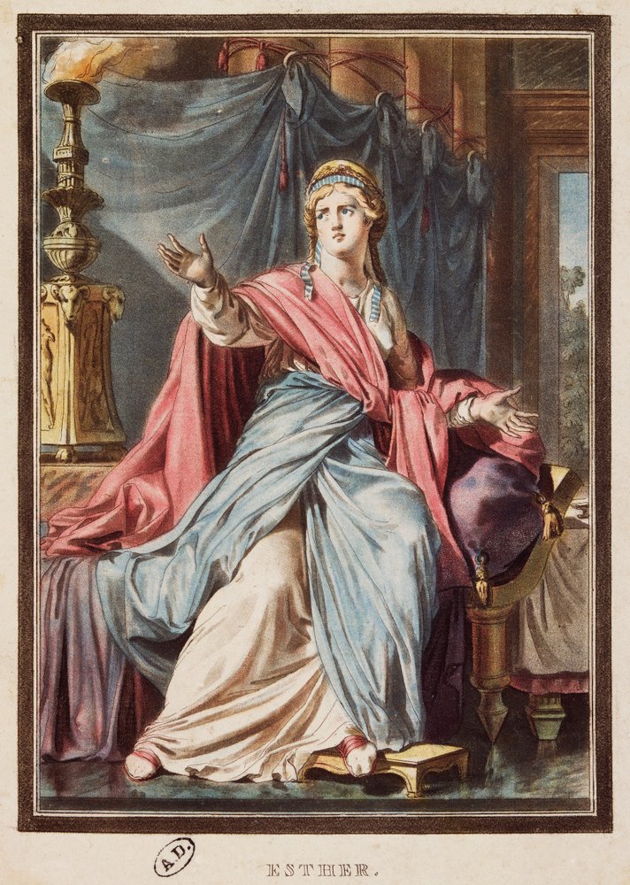 Esther, Kostüm für Esther von Jean Racine von Philippe (after) Chery