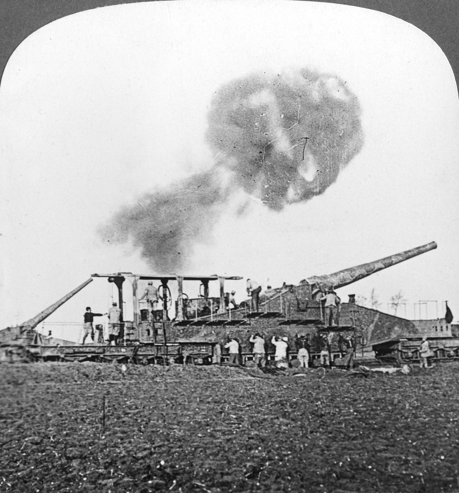 Britische 16-Zoll-Eisenbahngeschütze im Einsatz, Erster Weltkrieg von Realistic Travels Publishers