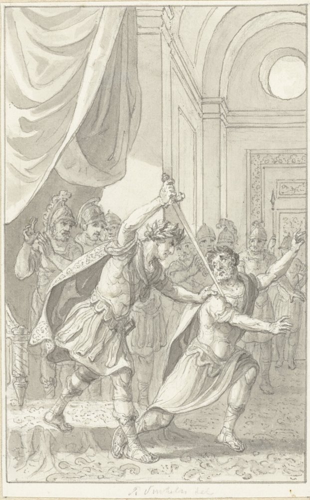 Kaiser Diokletian ermordet Aper von Reinier Vinkeles (I)