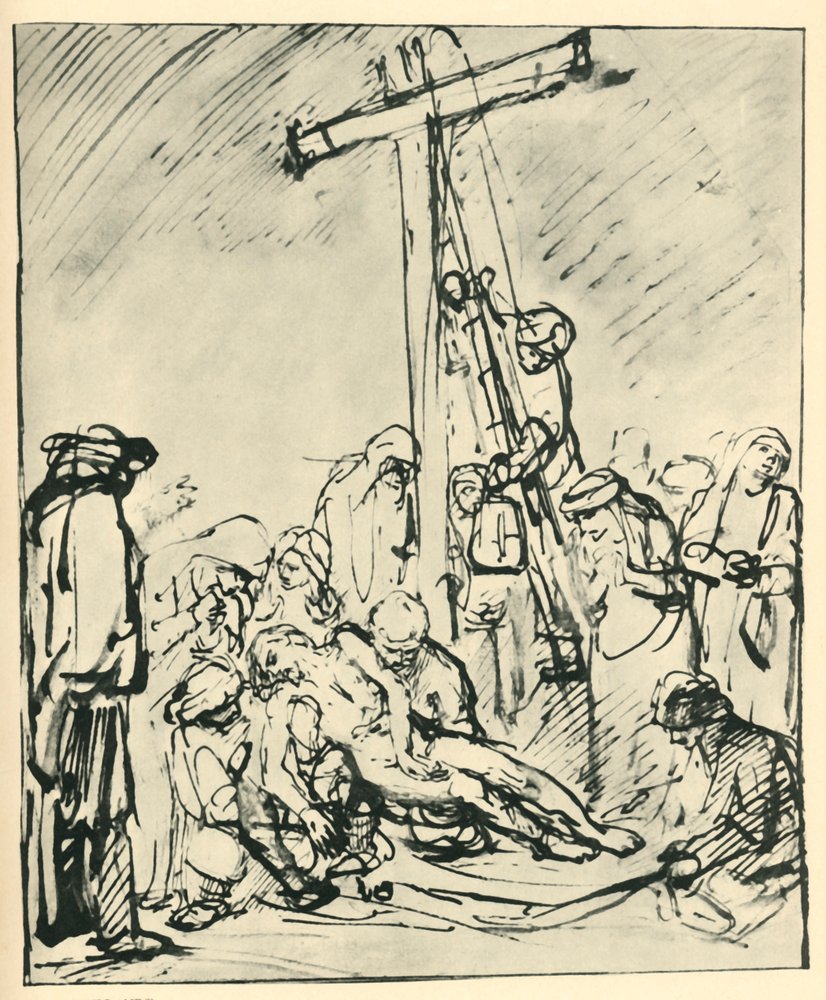 Kreuzabnahme, um 1650, 1943 von Rembrandt van Rijn
