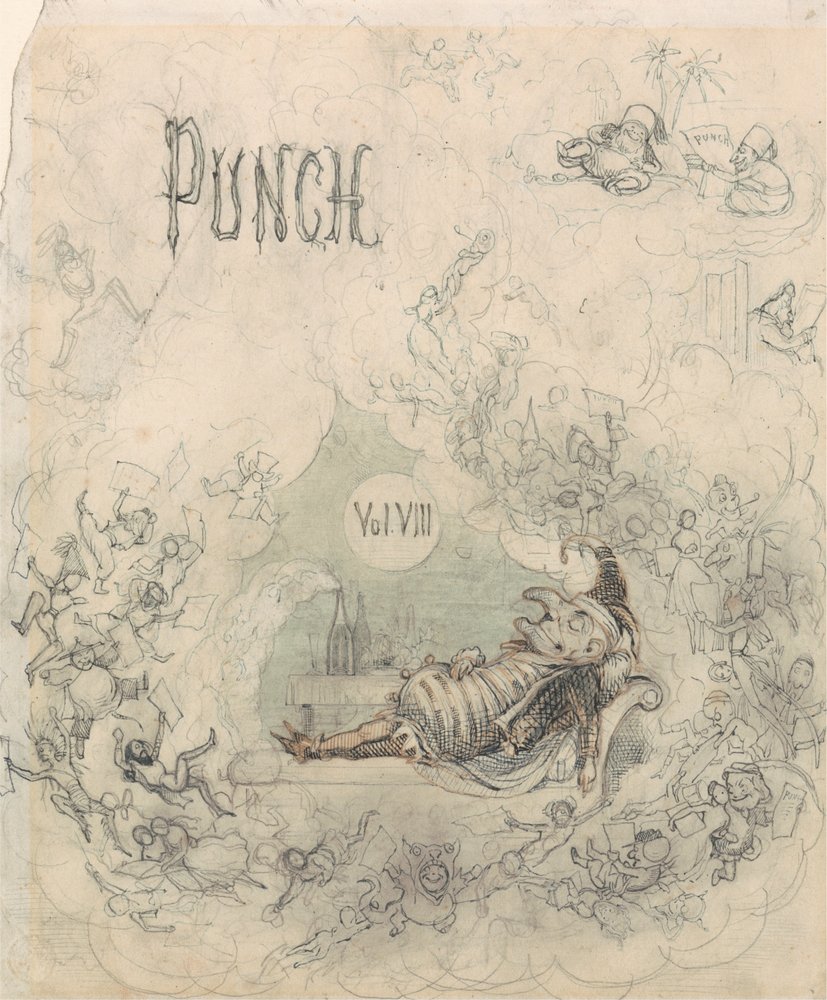 Titelseite für Punch, Bd. VIII von Richard Doyle