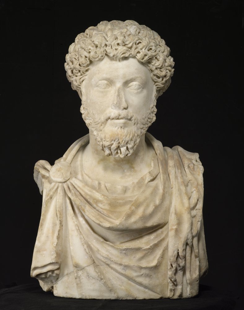 Porträt des Kaisers Marcus Aurelius, spätes 2. Jahrhundert von Roman