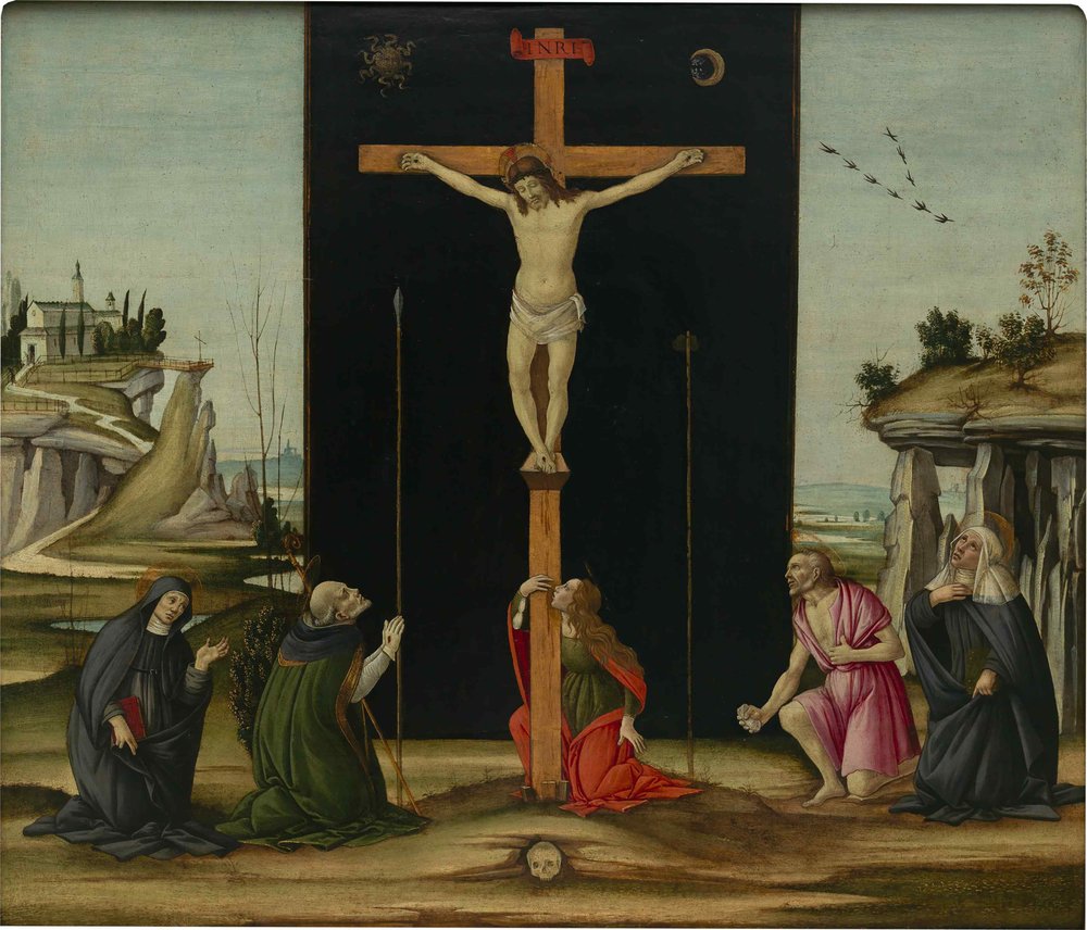 Die Kreuzigung mit Heiligen, ca. 1490 von Sandro Botticelli