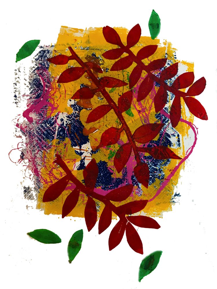 Rote Blätter von Sarah Thompson-Engels