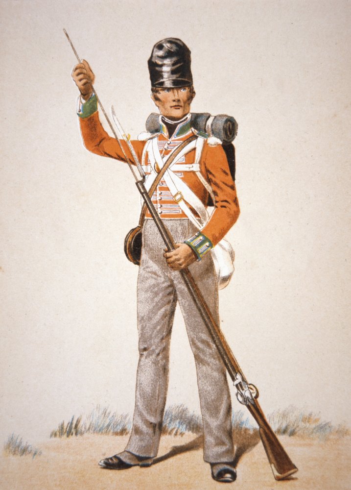 Wellingtons Armee: Soldat des 69. Fußregiments lädt sein 