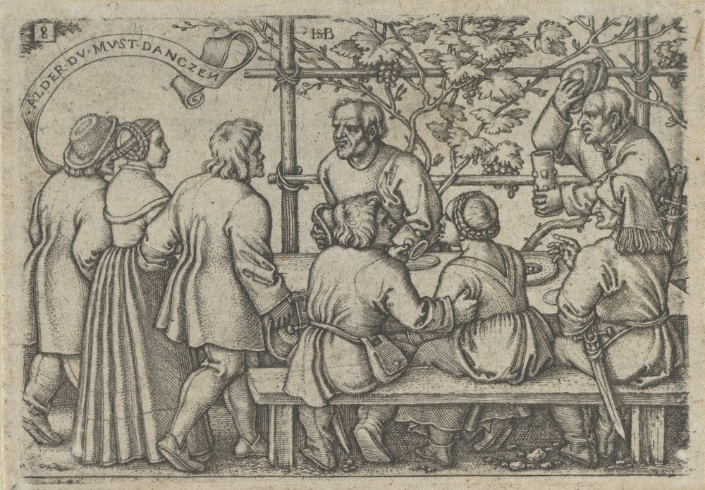 Bauernfest, aus Das Bauernfest oder die zwölf Monate, 1546-47 von Sebald Beham