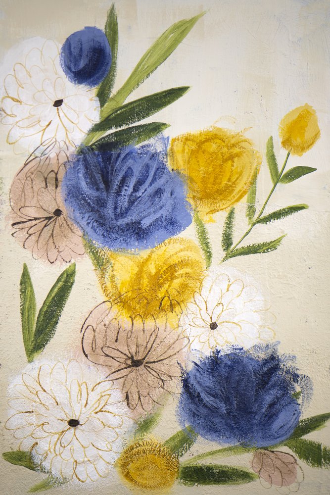 Moderner Blumenstrauß von Shelley Hampe: Kunstdruck kaufen