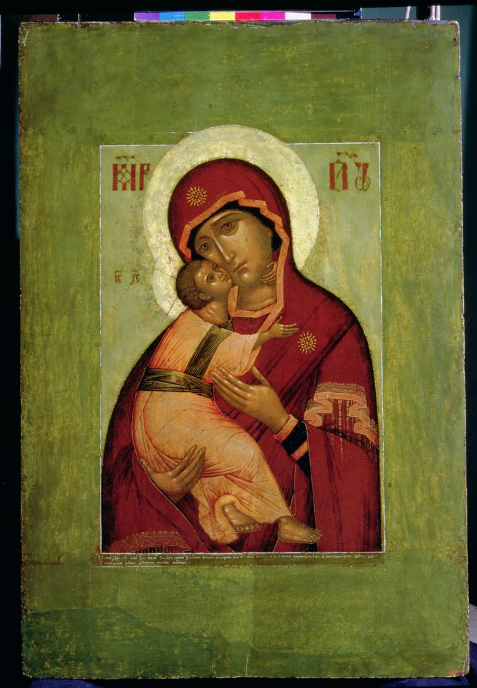 Die Wladimir-Madonna der Demut, russische Ikone von Simon Ushakov