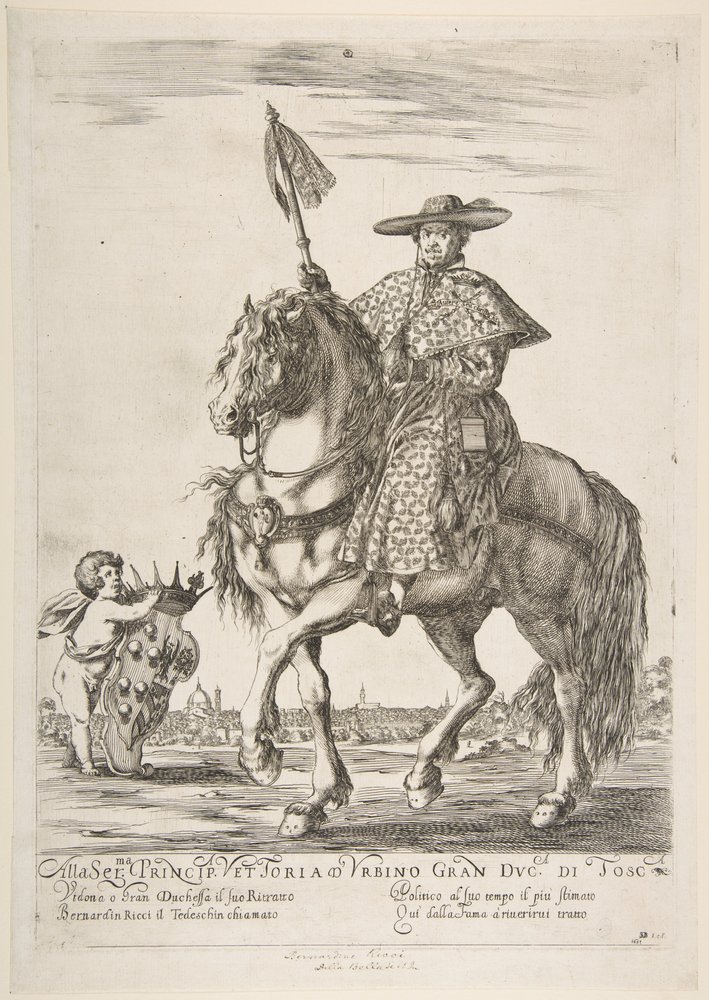 Porträt von Bernardino Ricci, 1637 von Stefano della Bella