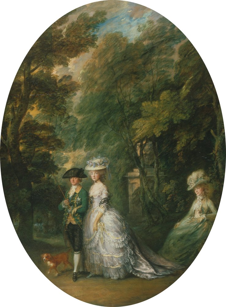 Henry, Herzog von Cumberland (1745-90), mit der Herzogin von Cumberland (1743-1808) und Lady Elizabeth Lu... von Thomas Gainsborough
