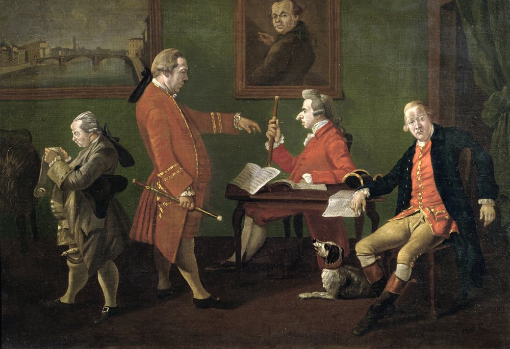Lord William Cavendish (später 5. Herzog von Devonshire), William FitzHerbert und Mr. Short (der Hauslehrer), um 1780 von Thomas Patch