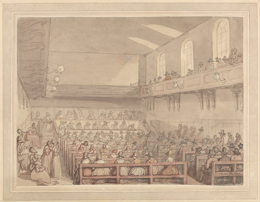 Quäkertreffen von Thomas Rowlandson