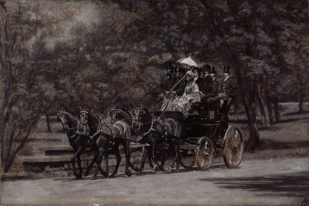 Der Fairman Rogers Vierspänner (Ein Maivormittag im Park) von Thomas Cowperthwait Eakins