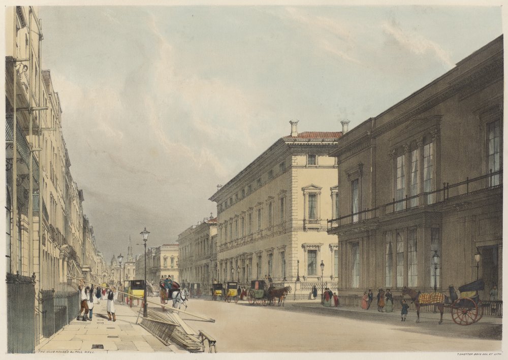 London wie es ist: Die Club-Häuser, Pall Mall von Thomas Shotter Boys