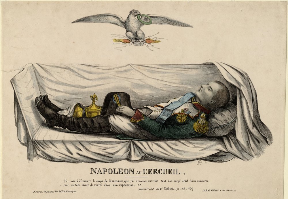 Napoleons Sarg, um 1840 von Unbekannt