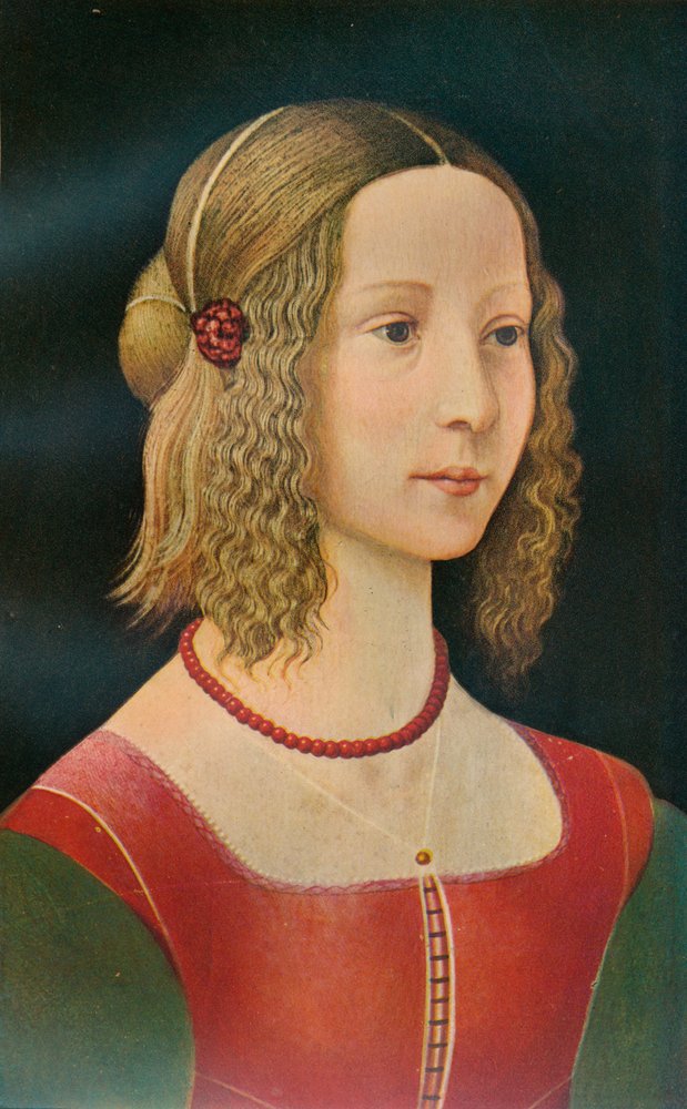 Porträt eines Mädchens, um 1490, 1911 von Unbekannt