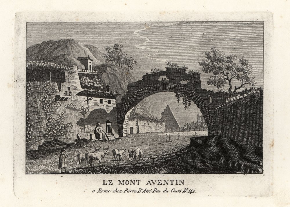 Einer Der Sieben Hügel Roms 7 Buchstaben Ansicht des Aventin-Hügels, einer der sieben Hügel Roms