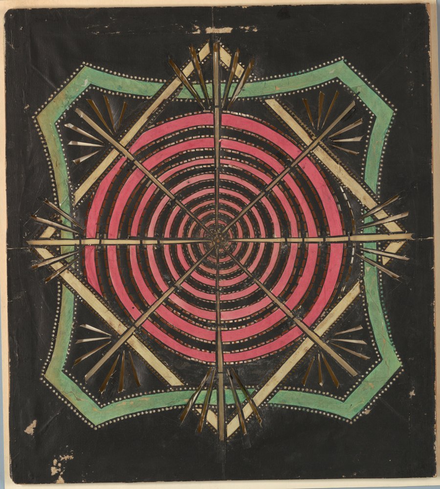 Laternenbild, Wirbelmuster, ca. 1780 von Unknown