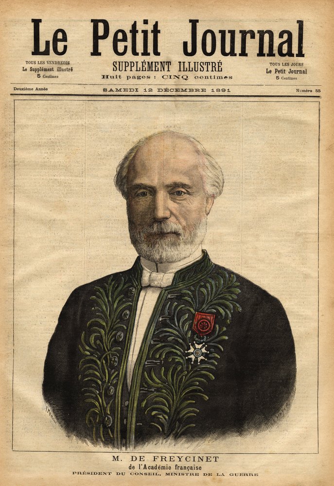 Porträt von Charles de Freycinet (1828-1923), Ingenieur, Mitglied der Akademie der Wissenschaften (1882) und der Académie française (1890), Politiker, mehrfach Präsident des Rates (1879-1880) von Unknown artist