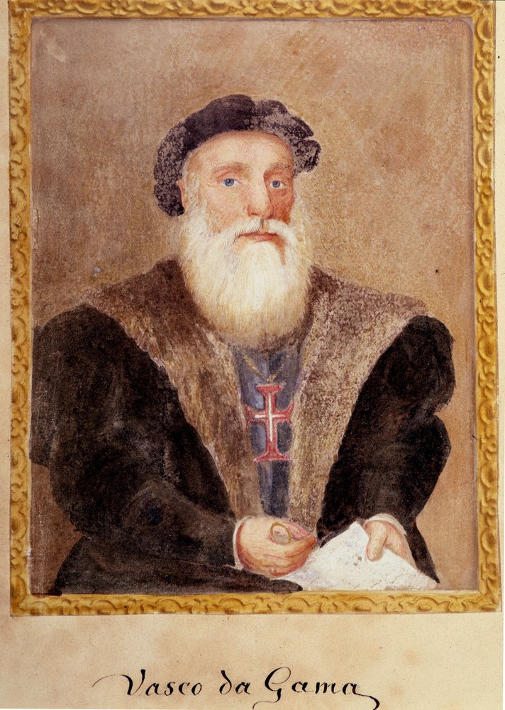 Porträt von Vasco de Gama - in The Life of Prince Henri of Portugal surnamed the Navigator von Richard Henri Major von Unknown artist