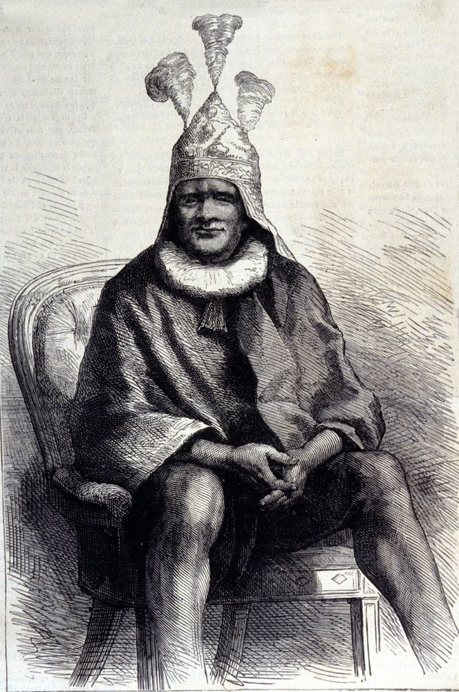 Porträt des Zulu-Königs Cetshwayo (1826-1884). Kupferstich des 19. Jahrhunderts von Unknown artist