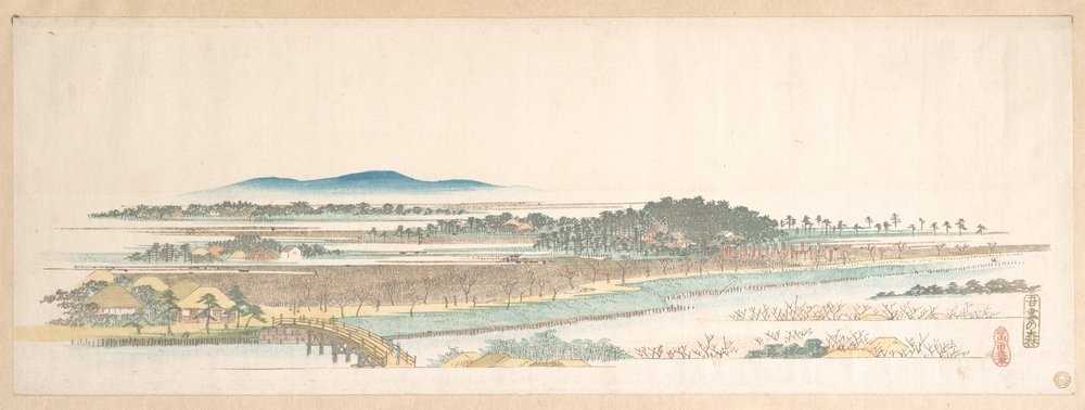 Ansicht des Waldes von Azuma von Utagawa Hiroshige