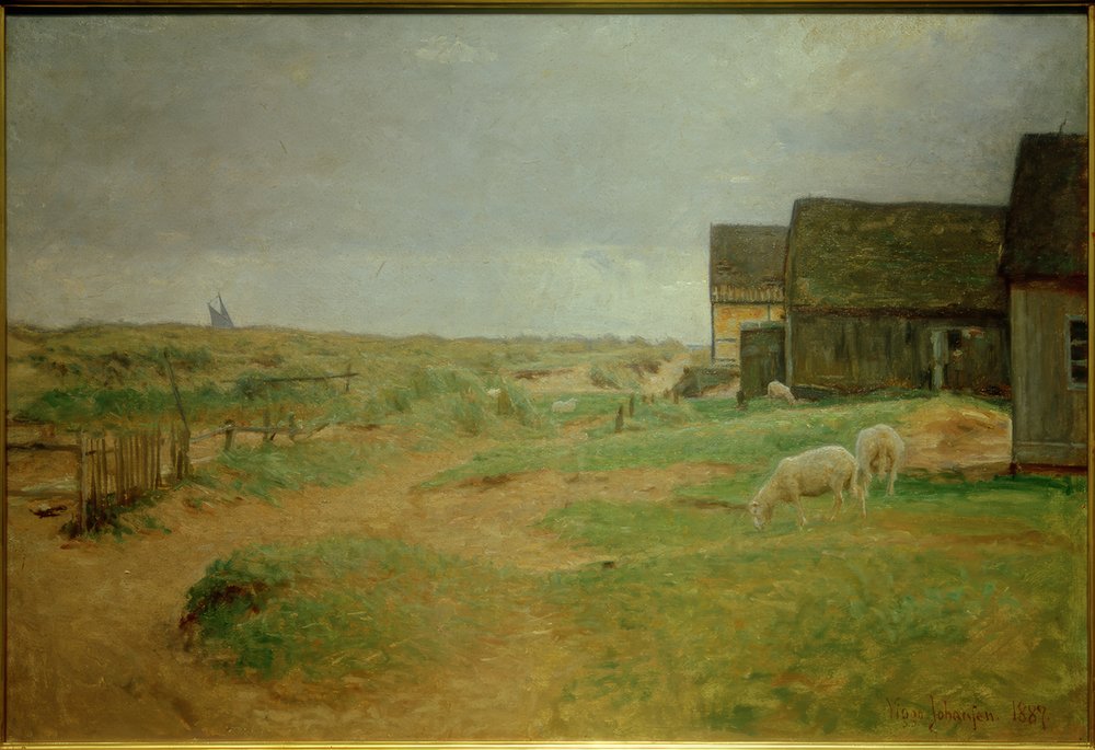 Alte Häuser in Skagen von Viggo Johansen
